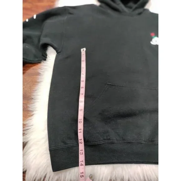 Riot Society Long Sleeve Kangaroo Pocket Loungewear Streetwear Hoodie Black Med - Picture 6 of 6